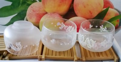 【堆堆樂雜貨店】╭☆全新未拆++FLEURFLEUR禮盒--日本製優雅花語圖案玻璃冷茶杯組FT-51(5入組)