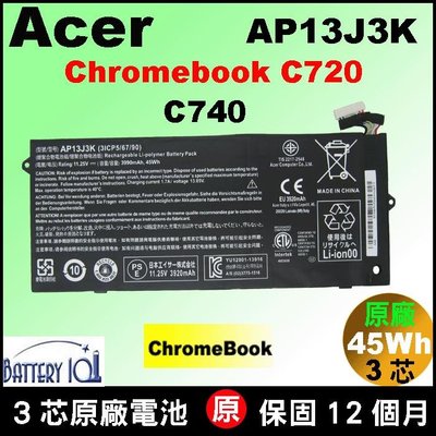 原廠 AP13J3K acer 電池 Chromebook C720-2653 C720-2844 C720-2802