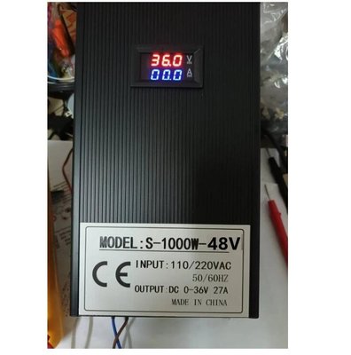 AC110V/220V轉 DC0~48V  1000W 電源供應器 電壓電流可調整數顯