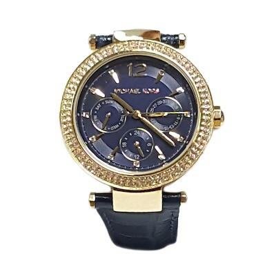 雅格時尚精品代購Michael Kors MK2544 石英三針 施華洛世奇水晶 皮帶手錶 歐美時尚 美國代購