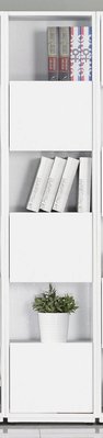 【生活家傢俱】JF-317-2：布拉格1.35尺白色三單門書櫃【台中家具】書架 展示櫃 低甲醛木心板 層櫃