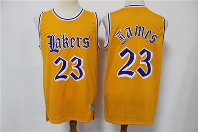 勒布朗·詹姆士(LeBron James) NBA洛杉磯湖人隊 黃色 舊英格蘭退役限量版 球衣 23號
