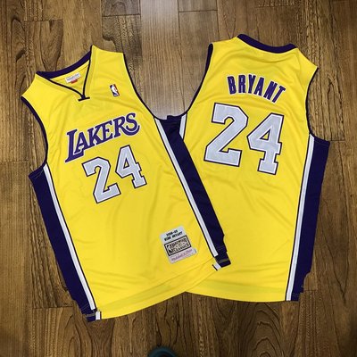 柯比 (Kobe Bryant) NBA洛杉磯湖人隊 08-09賽季主場黃色 刺繡 M&amp;N系列球衣