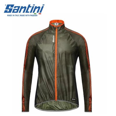 【三鐵共購】【SANTINI】FINE「終點」輕量風衣外套－綠色下標區