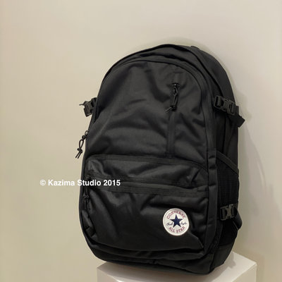 【熱賣精選】Kazima Converse 後背包 黑 背包 書包 電腦包 多夾層 素面 黑色 深藍 10021138-
