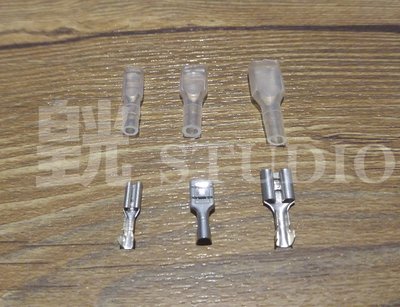 \/皝STUDIO\/ 插簧 接線冷壓端子 鍍錫 護套 適用喇叭單體等接線 2.8 4.8 6.3 mm