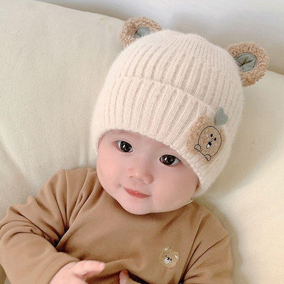 全館 嬰兒帽子秋冬季韓版可愛超萌寶寶毛線帽男童女童加厚套頭帽冬天潮
