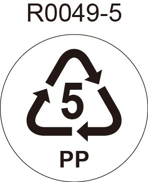 圓形貼紙 R0049-5 塑膠包裝容器貼紙 回收貼紙 塑膠食品容器貼紙 [ 飛盟廣告 設計印刷 ]