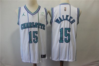 肯巴·沃克 (Kemba Walker) NBA夏洛特黃蜂隊 白色 球迷版 球衣15號