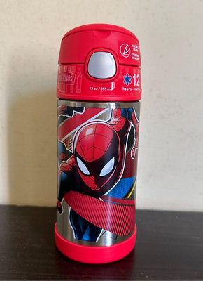 美國膳魔師Thermos FUNtainer Bottle不鏽鋼保冷保溫瓶吸管水壺, 蜘蛛人