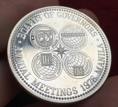 1976年 菲律賓 地圖 大銀幣925銀 27.4克 包郵不【店主收藏】19364