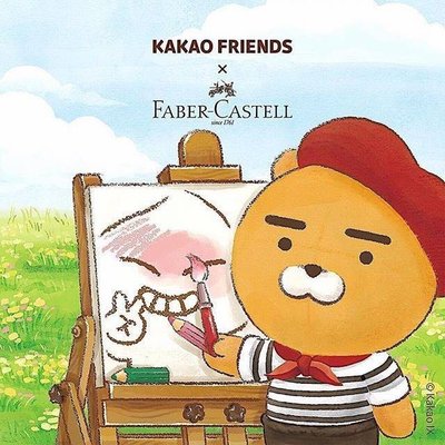 【現貨】韓國KAKAO FRIENDS x FABER-CASTELL 限量聯名36色水彩色鉛筆鐵盒