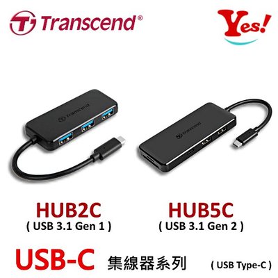 【Yes❗️公司貨】創見 Transcend  HUB2C USB Type-C 5V/0.9A 隨身擴充 4埠 集線器