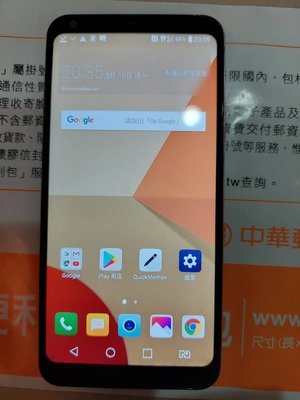 全新手機 LG Q6 (M700DSN) 3+32GB 蜜光金 背蓋有痕跡 附盒裝