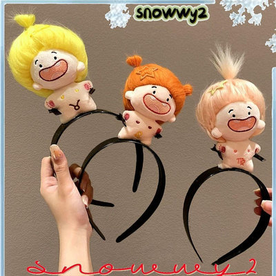 SNOWWY2娃娃髮帶,毛絨娃娃毛絨髮箍,新建可愛卡通髮飾編織髮夾女人的女孩（滿599免運）