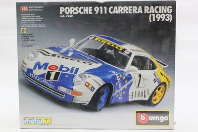 【統一】Bburago《保時捷Porsche 911 Carrera Racing 1993》1:18 合金車【缺貨】