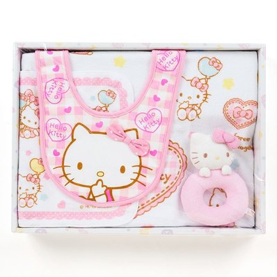 【棠貨鋪】日本 Sanrio Hello Kitty 彌月禮盒 - 4件組