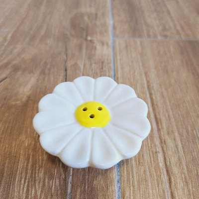 全新 日式陶瓷花造型線香架 香插盤 - 5636