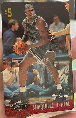 NBA 球員卡 O'Neal 歐尼爾 1996 Asserts Phone Card