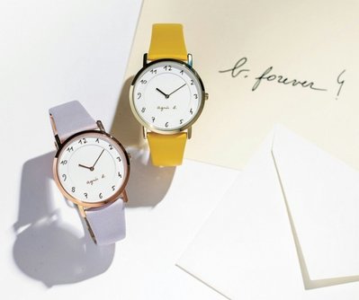 天使熊雜貨小舖~agnes b. maruchiero Marcello 30周年紀念限定女士石英手錶 全新現貨
