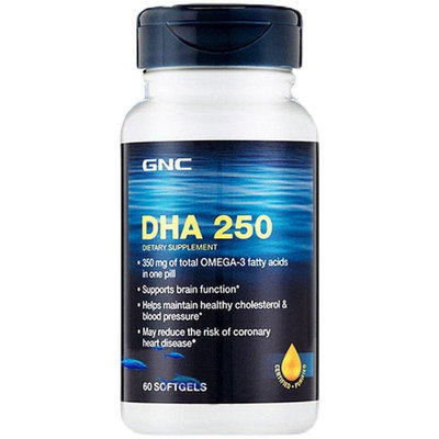 現貨美國GNC深海魚油DHA 250軟膠囊250mg60粒