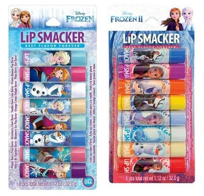 美國 Lip Smacker [ 冰雪奇緣系列護唇膏 ] Lip Smacker Frozen 八支組 兩款可選 全新品
