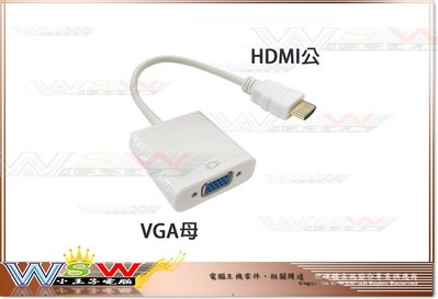 【WSW 轉接線】遠致 HDMI 轉 VGA 自取125元 HDMI TO D-SUB 內建晶片/無音效輸出 台中市