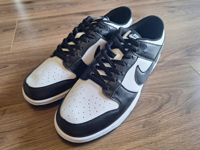 4 黑白貓熊配色復古運動鞋 dunk us12 30cm 全新網路購入訂製品
