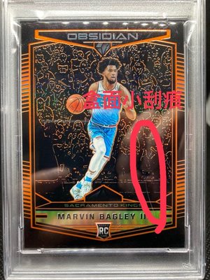 NBA 2018 Marvin Bagley III Obsidian Orange 限量25張 活塞新人RC鑑定卡（厚卡）PSA 10滿分（盒面小刮痕）
