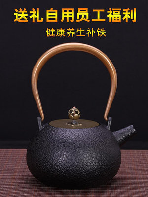 茶壺典工堂鐵壺鑄鐵素壺無涂層日本生鐵壺燒水壺電陶爐煮茶器茶專用