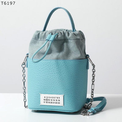 【折扣預購】24春夏正品Maison Margiela 5AC mini bucket bag 水藍色水桶包S61WG0035