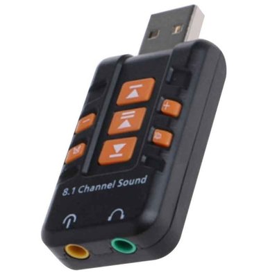 【勁昕科技】USB8.1聲卡 外置獨立聲卡 免驅 電腦音效卡