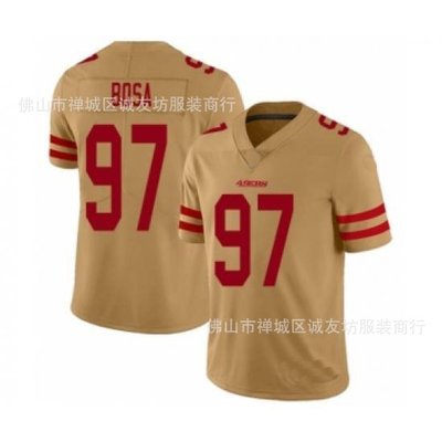 現貨球衣運動背心NFL橄欖球球衣 49人 97 黃色 49ers Nick Bosa Jersey