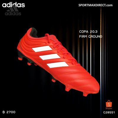 100原廠％Adidas愛迪達足球鞋男 COPA 20.3 FG 長釘天然草訓練比賽球鞋 G28551