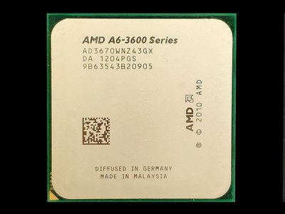 【含稅】AMD A6-3670K 2.7G AD3670WNZ43GX 四核 FM1 正式CPU 一年保 內建HD