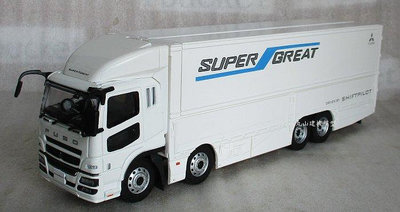 [丸山建機模型店]---FUSO 1/43 白色四軸箱型貨車模型