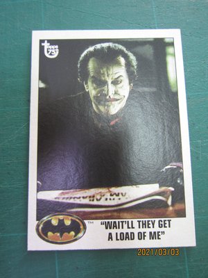 #換新收藏#BATMAN~WAIT'LL THEY GET A LOAD OF ME~蝙蝠俠~1100303~