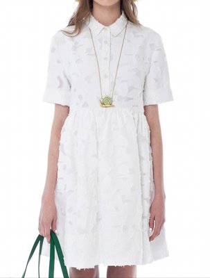 ❤️ 超低價 💖 🇺🇸紐約時尚 KATE SPADE～ 精緻訂製LACE布料 夏日米白洋裝