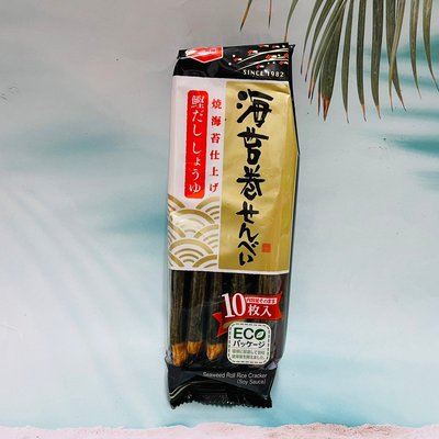 日本 龜田製果 海苔卷仙貝 海苔米果 鰹魚醬油味 51g 個別包裝 10枚入