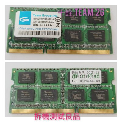 【筆電記憶體】十銓TEAM DDR3-1333 2G『TSD32048M1333C9-E』