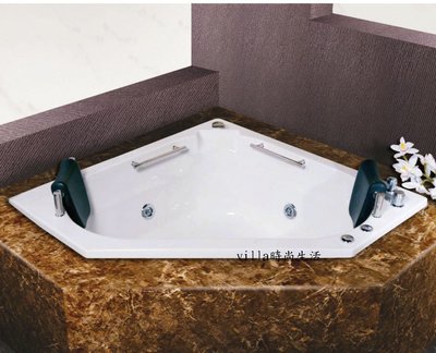 --villa時尚生活--簡約H~508五角形浴缸 125*125*55 公分 按摩浴缸