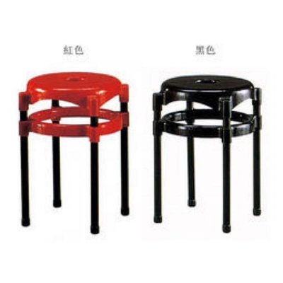 【小丸子生活百貨】 雙層中洞椅(紅/黑色)/加厚 塑膠椅/輕便椅/兒童椅/園藝椅/功課椅