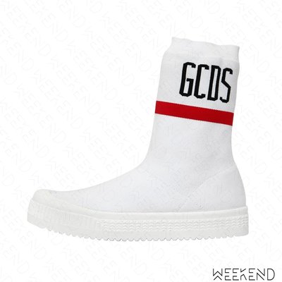【WEEKEND】 GCDS Logo 襪套 鬆緊 休閒鞋 運動鞋 白色 18春夏