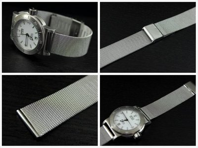 庫存出清~超值22mm不鏽鋼編織mesh米蘭錶帶,可替代CK DW seiko ....簡約錶頭