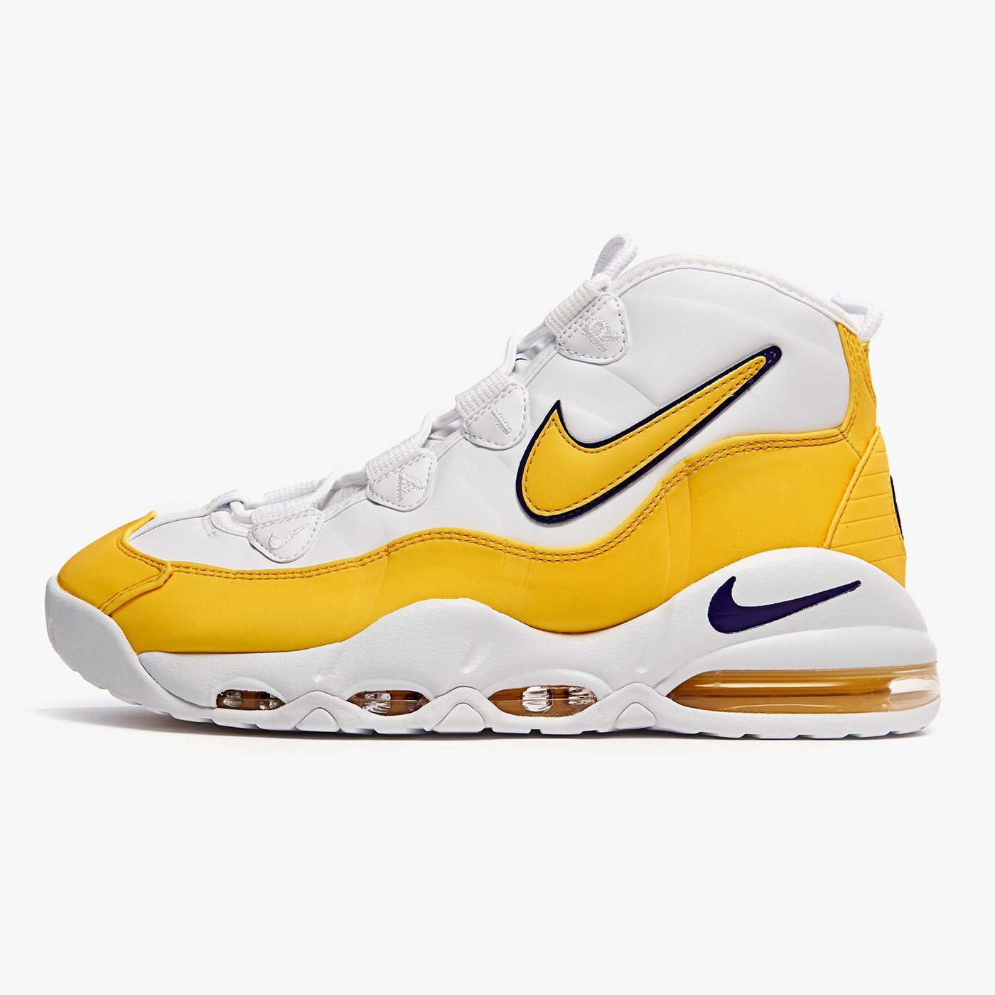 R'代購Nike Air Max Uptempo 95 白黃more Lakers 紫金湖人CK0892-102