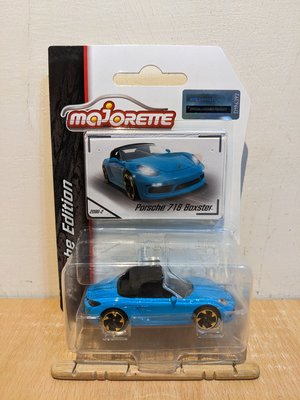 ~ 阿開王 ~ Majorette Porsche 718 Boxster 1/58 美捷輪 保時捷 敞篷 藍 1/64