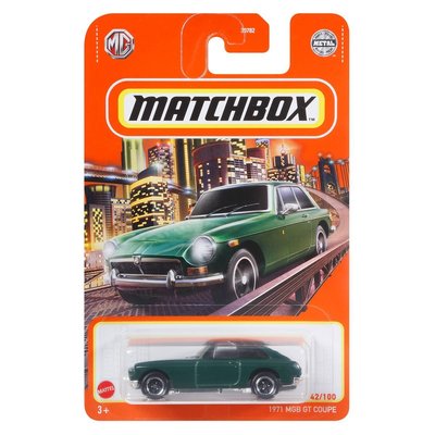 ^.^飛行屋(全新品)MATCHBOX 火柴盒小汽車 合金車//英國 1971 MGB GT COUPE老爺車