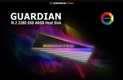 富鈞 Xigmatek GUARDIAN M.2 2280 SSD 硬碟散熱器 ARGB 附控制器 散熱片