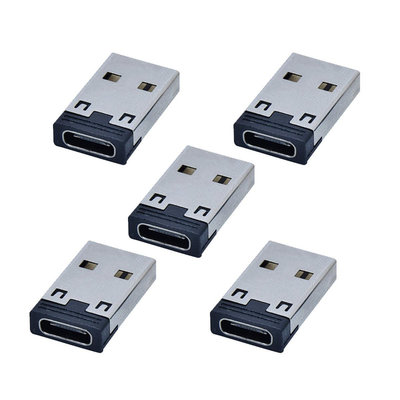 1組5個 USB2.0 Type-C母對USB A公轉接頭 Type-C轉接頭 Type-C轉USB UC-167-BK