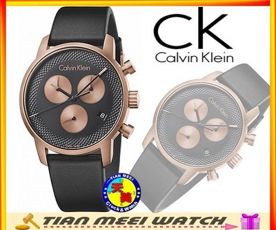 【天美鐘錶店家直營】【下殺↘超低價有保固】全新原廠CK Calvin Klein 三眼計時男錶 K2G17TC1